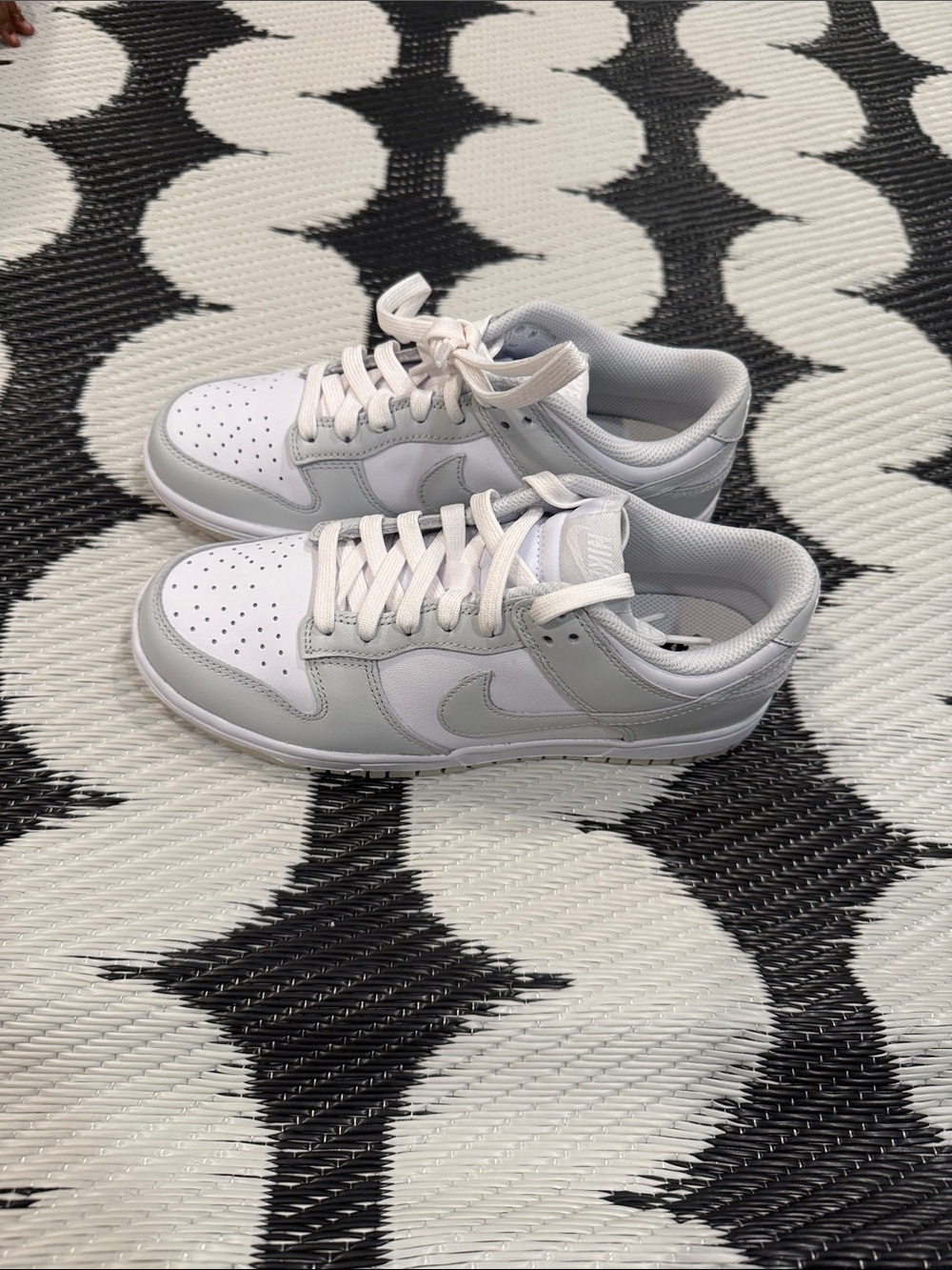 Nike Kids White and Light Gray Low-Top Sneakers